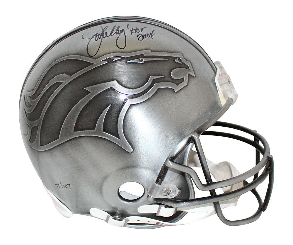Autographed John Elway Denver Broncos Riddell Flash Speed Authentic Helmet