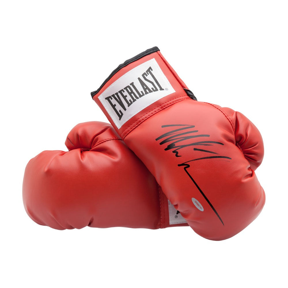 mike tyson boxing gear Mike Tyson Autographed Red Everlast Boxing Gloves – Super Sports Center