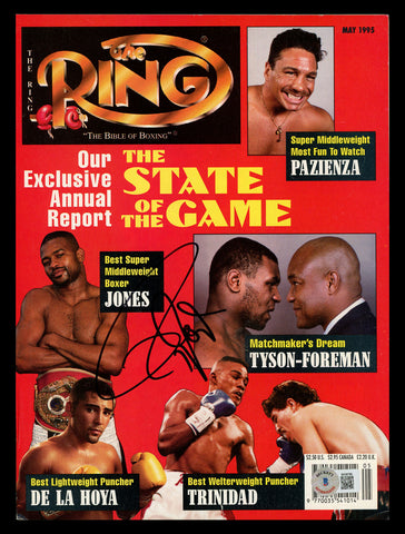 Roy Jones Jr. Autographed Signed Ring Magazine Beckett BAS QR #BK08788