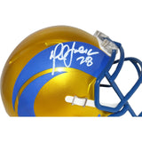 Marshall Faulk Signed Los Angeles Rams Flash Mini Helmet Beckett 43300