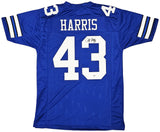 DALLAS COWBOYS CLIFF HARRIS AUTOGRAPHED SIGNED BLUE JERSEY PSA/DNA STOCK #216613