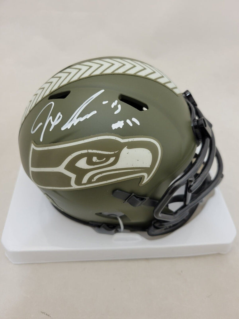 jaxon smith njigba helmet JAXON SMITH-NJIGBA SIGNED SEATTLE SEAHAWKS STS SPEED MINI HELMET FANAT – Super Sports Center
