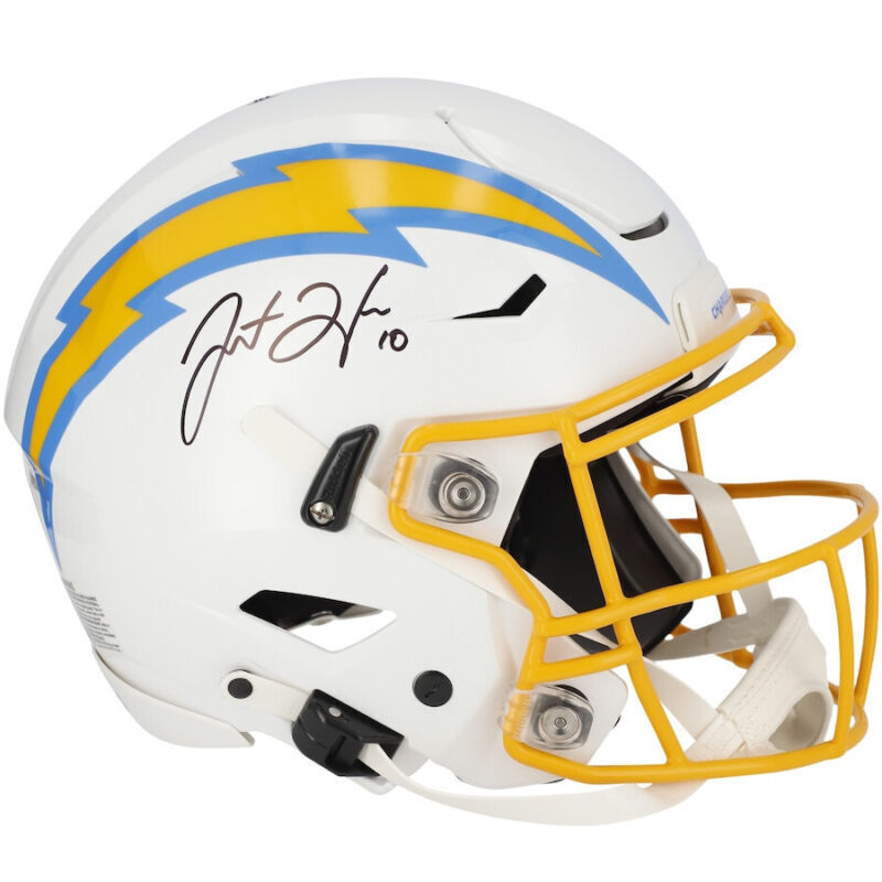 chargers speedflex helmet Justin Herbert Autographed Authentic Chargers SpeedFlex Helmet Fanatic – Super Sports Center