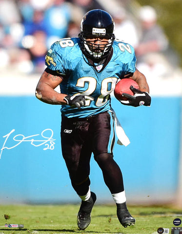 Fred Taylor Autographed Jacksonville Jaguars 16x20 Running Photo- Beckett W Holo