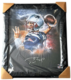 Tom Brady New England Patriots Signed 20x24 Photo Framed In Focus Fanatics LOA