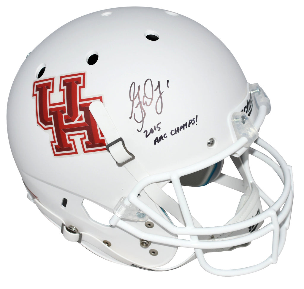 GREG WARD JR SIGNED HOUSTON COUGARS WHITE FULL SIZE HELMET W/ 2015 AAC Super Sports Center GREG WARD JR SIGNED HOUSTON COUGARS WHITE FULL SIZE HELMET W/ 2015 AAC Super Sports Center