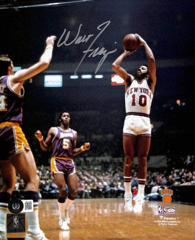 Walt Frazier Autographed/Signed New York Knicks 8x10 Photo BAS 42867