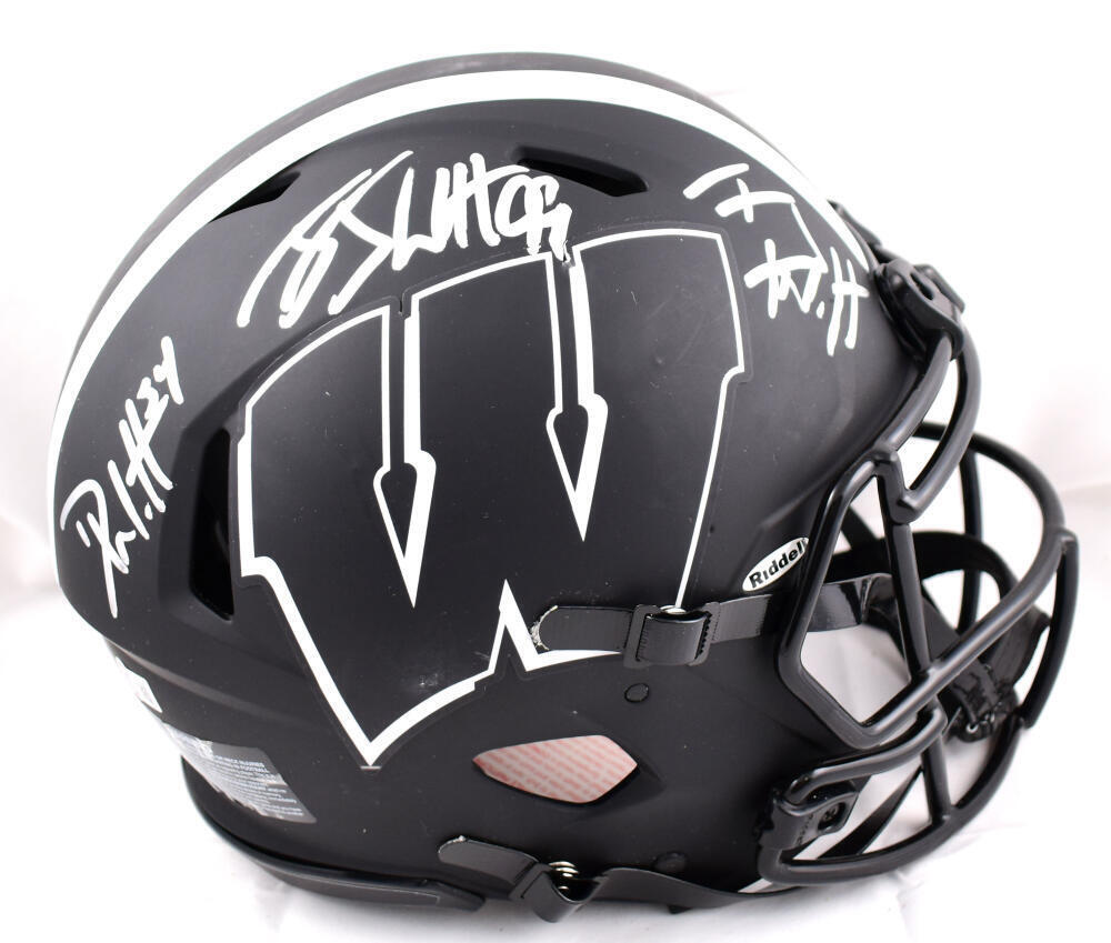 authentic wisconsin badgers football helmet Derek TJ JJ Watt Signed Wisconsin F/S Eclipse Speed Authentic Helmet- – Super Sports Center