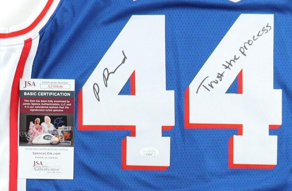Paul Reed Signed Philadelphia 76ers Jersey Inscribed 