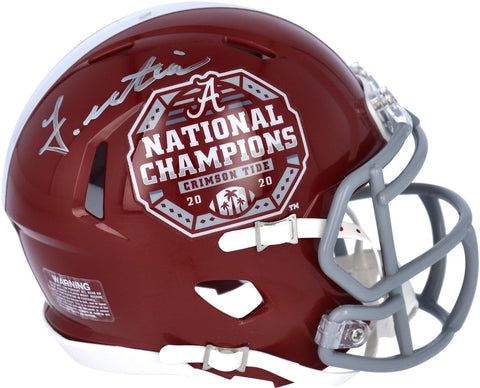 John Metchie Crimson Tide Signed College 2020 National Champs Logo Mini Helmet