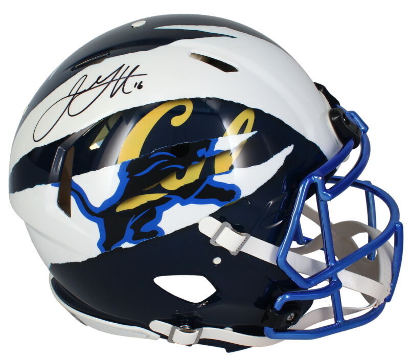 custom airbrushed football helmets Jared Goff Signed Lions / Cal Bears Custom Painted Authentic Helmet Fa – Super Sports Center