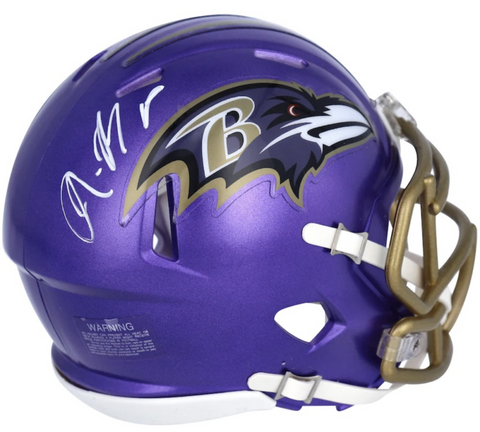RASHOD BATEMAN Autographed Baltimore Ravens Flash Mini Helmet FANATICS