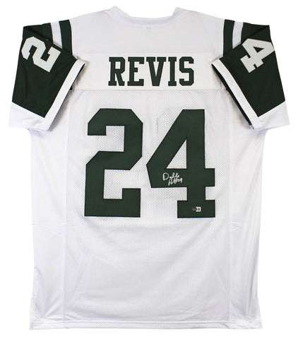 Darrelle Revis Authentic Signed White Pro Style Jersey Autographed BAS Witnessed