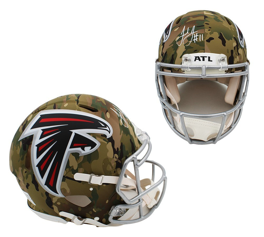 atlanta falcons football helmet Julio Jones Signed Atlanta Falcons Speed Authentic Camo NFL Helmet – Super Sports Center