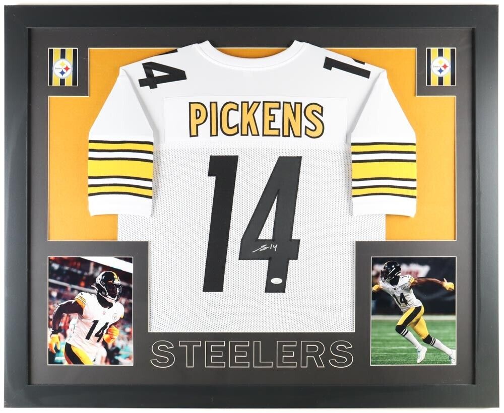 George Pickens Signed Pittsburgh Steelers 35' x 43' Framed Jersey