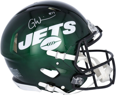 Garrett Wilson New York Jets Autographed Riddell Speed Authentic Helmet