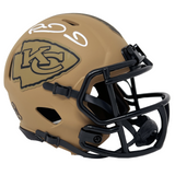 Patrick Mahomes Kansas City Chiefs Signed 2023 Salute to Service Mini Helmet BAS
