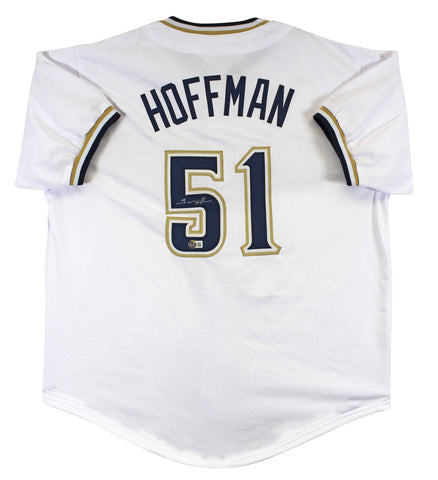 Trevor Hoffman Authentic Signed White Pro Style Jersey BAS Witnessed