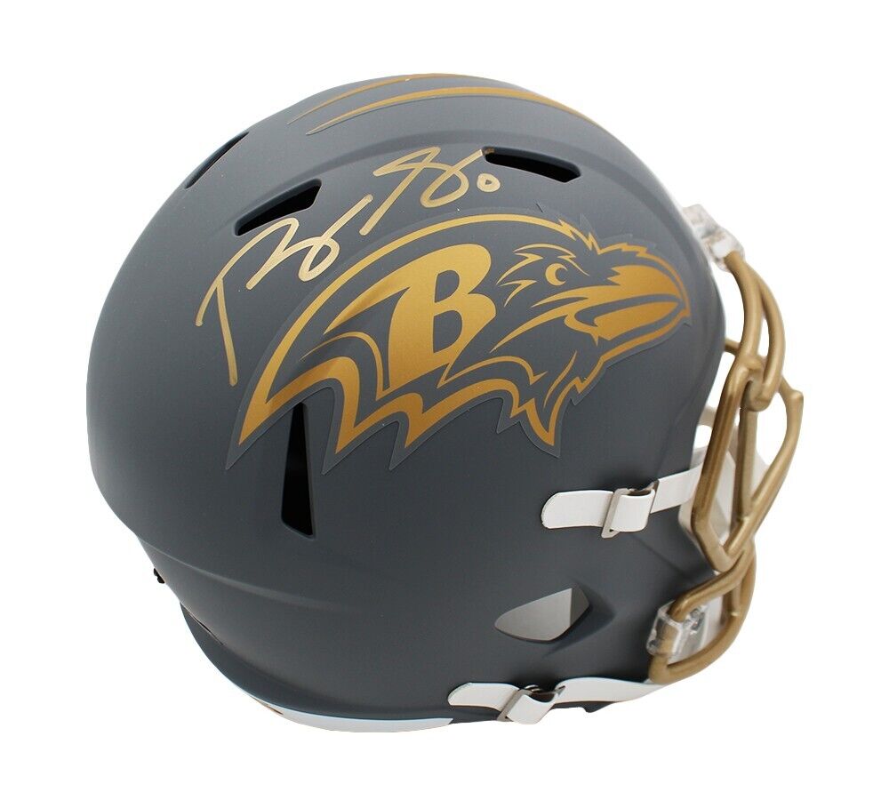 roquan smith helmet Roquan Smith Signed Baltimore Ravens Speed Full Size Slate Helmet – Super Sports Center