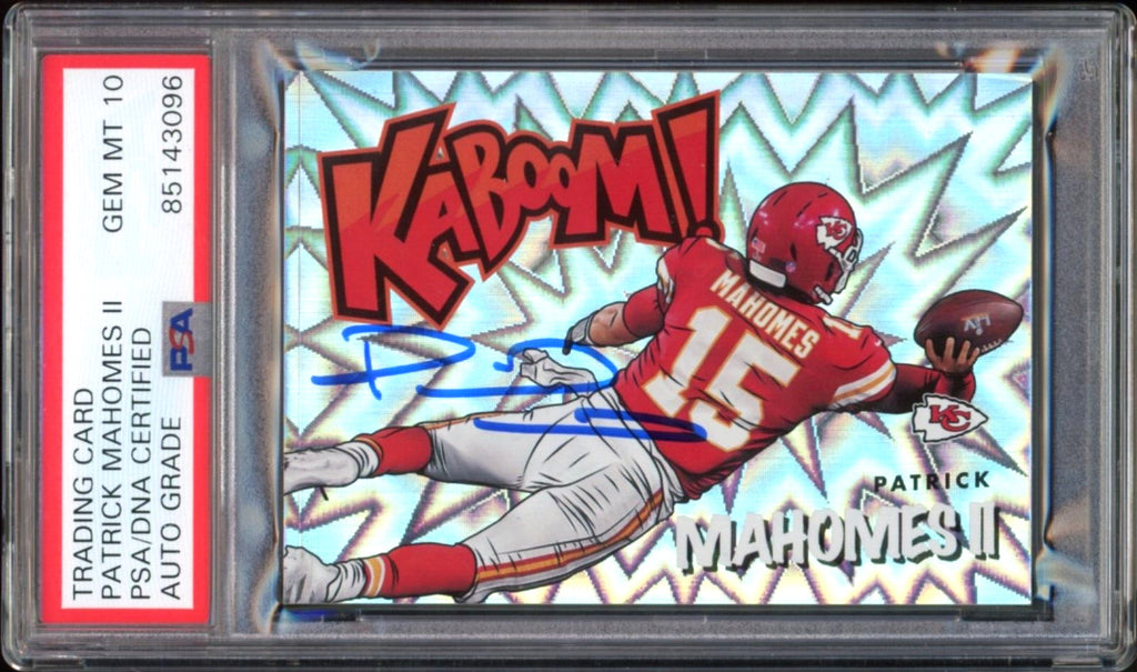 how rare are kaboom cards 2021 Absolute KABOOM! SSP #K29 Patrick Mahomes On Card PSA/DNA Auto GE – Super Sports Center