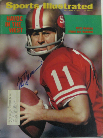 Steve Spurrier 49ers Signed SI Sports Illustrated Dec 4, 1972 141561