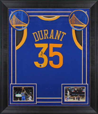Kevin Durant Authentic Signed Blue Pro Style Framed Jersey BAS Witnessed