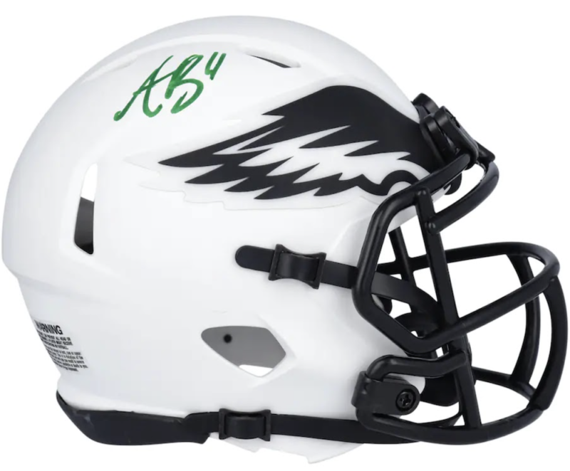 A.J. Brown Philadelphia Eagles Autographed Riddell Lunar Eclipse Speed Mini Helmet