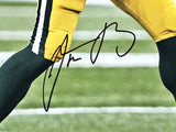 AARON RODGERS AUTOGRAPHED 16X20 PHOTO GREEN BAY PACKERS FANATICS HOLO 218714