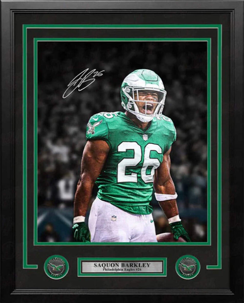 Saquon Barkley Kelly Green Philadelphia Eagles Autographed 16x20 Photo ...
