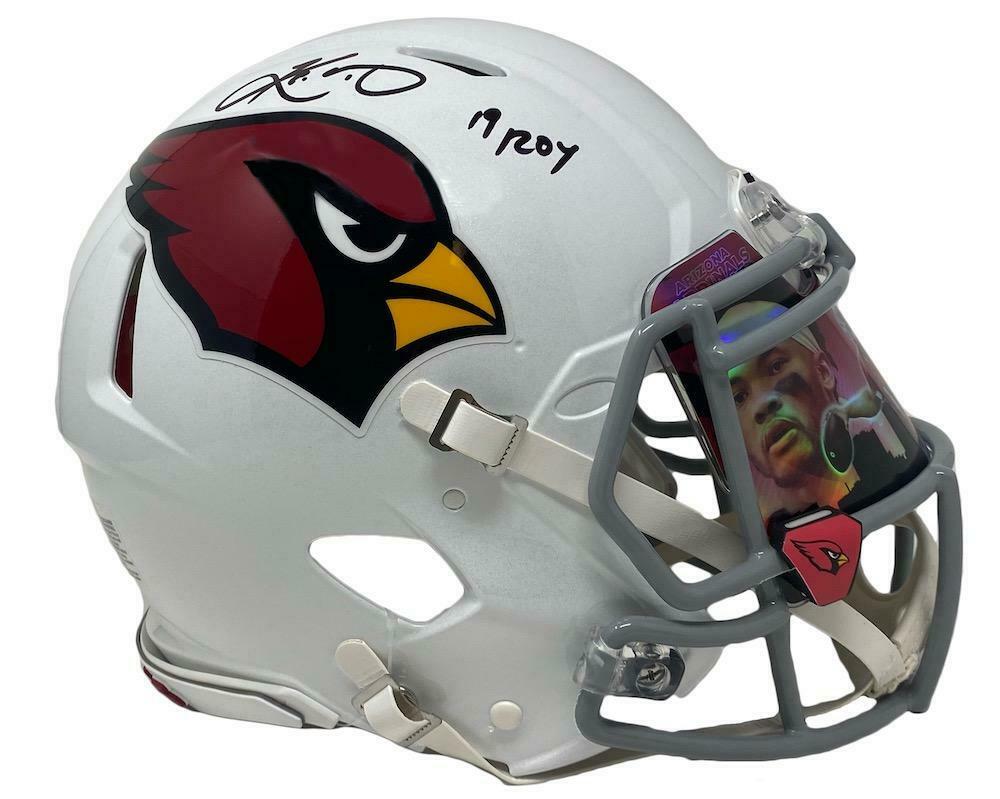 customized visors football helmets KYLER MURRAY Autographed "19 ROY" Authentic Speed Custom Visor Helmet – Super Sports Center