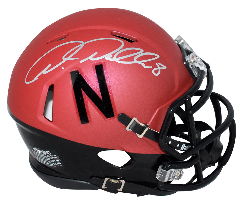 AMEER ABDULLAH SIGNED NEBRASKA CORNHUSKERS RED SPEED MINI HELMET COA – Super Sports Center