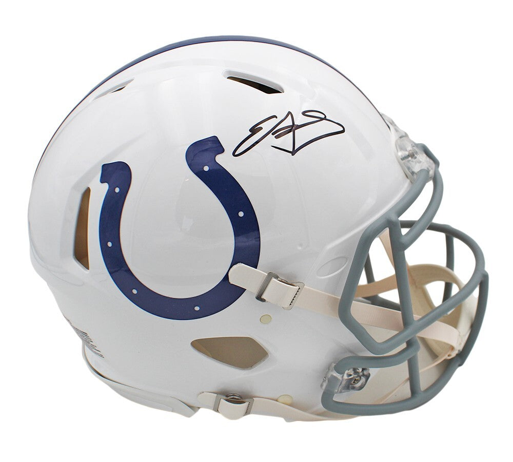 colts football helmets Edgerrin James Signed Indianapolis Colts Speed Authentic NFL Helmet – Super Sports Center