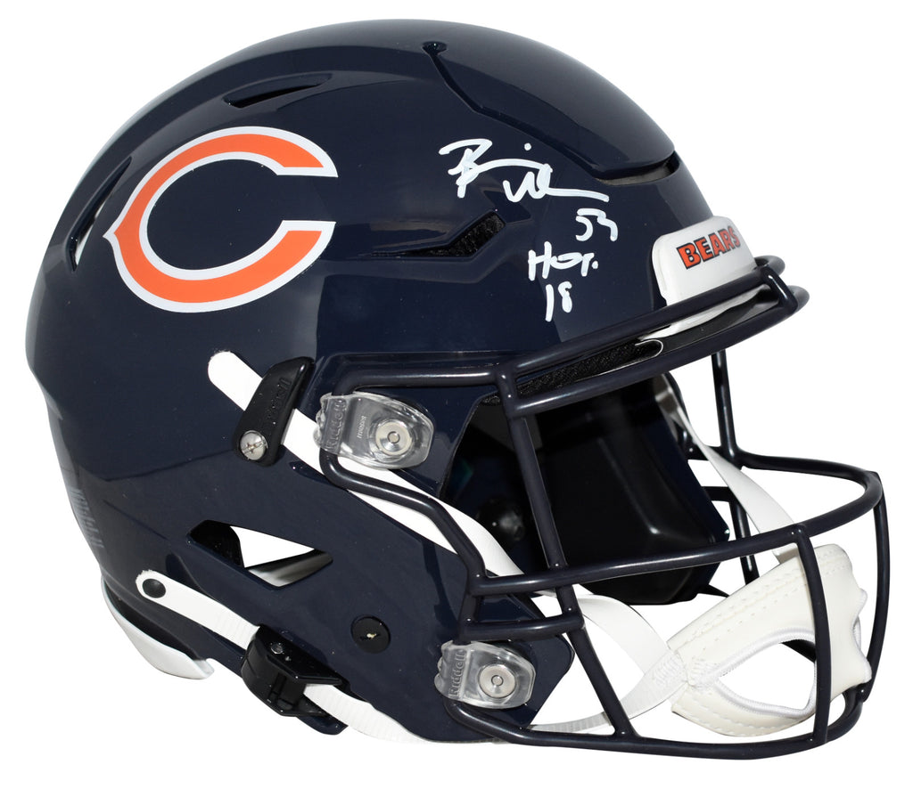 chicago bears football helmet BRIAN URLACHER SIGNED CHICAGO BEARS AUTHENTIC SPEEDFLEX HELMET W/ HOF – Super Sports Center