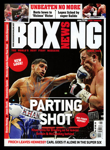 Amir Khan Autographed Signed Boxing News Magazine Beckett BAS QR #BK08879