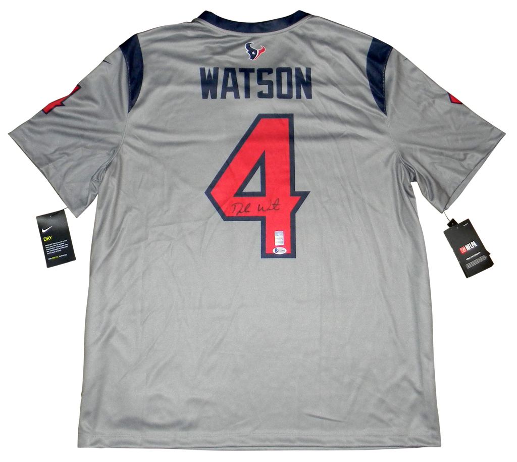 DESHAUN WATSON SIGNED HOUSTON TEXANS #4 NIKE INVERTED COLORS