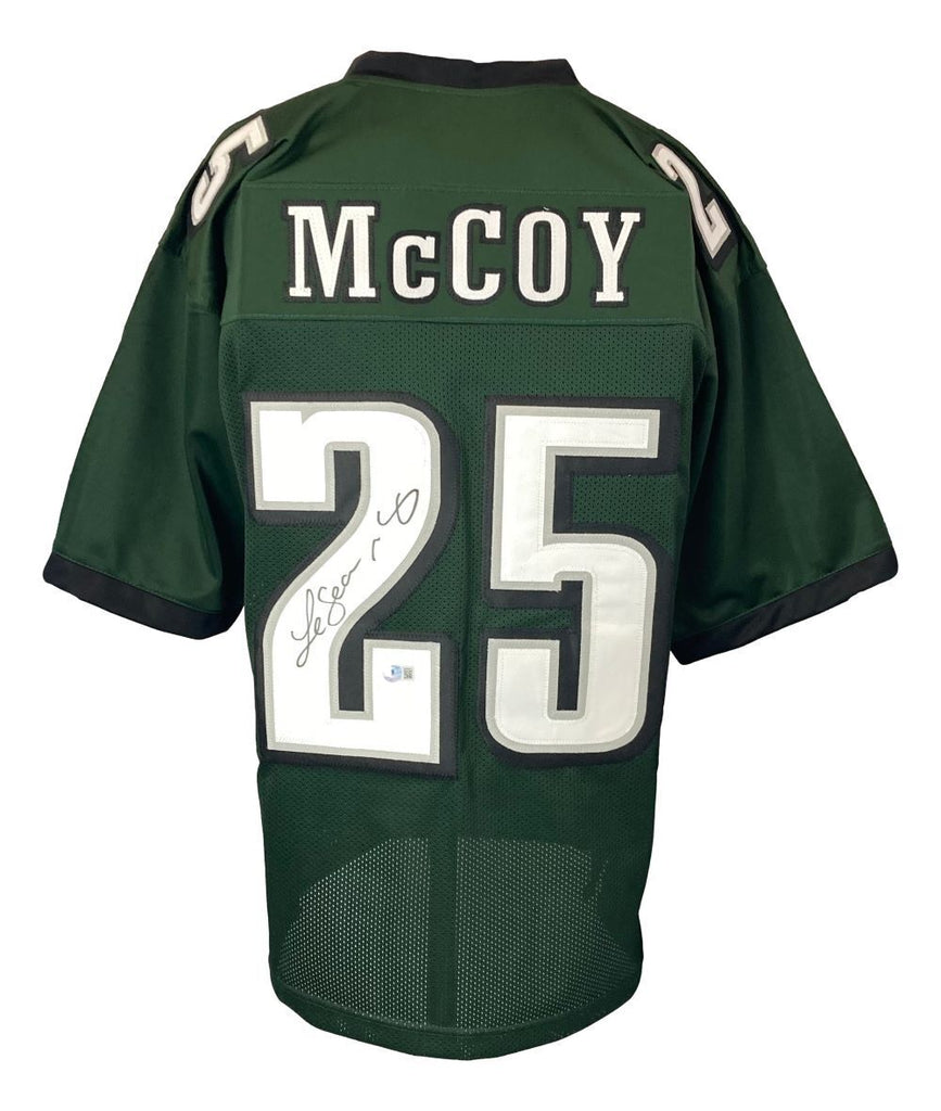 LeSean McCoy Philadelphia Signed Green Football Jersey BAS – Super