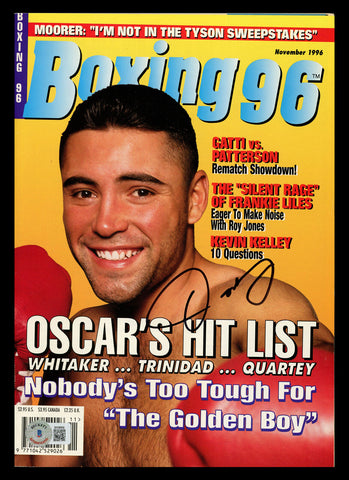 Oscar De La Hoya Autographed Signed Boxing 96 Magazine Beckett BAS QR #BK08858
