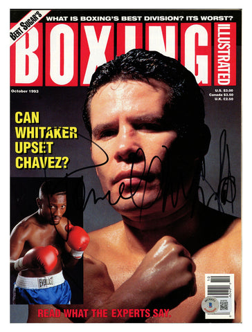 Pernell Whitaker Autographed Boxing Illustrated Magazine Beckett BAS QR #BK08780