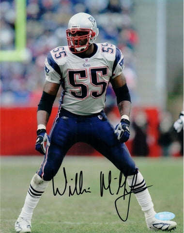Willie McGinnest New England Patriots Signed Autographed 8x10 Photo Pats Alumni
