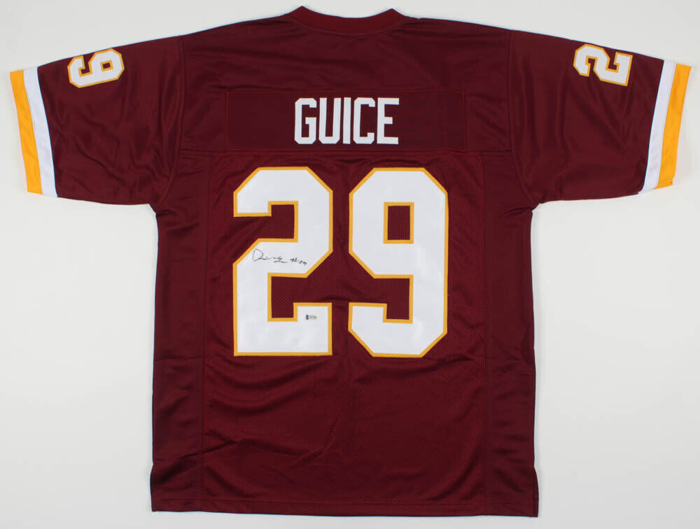 derrius guice autographed redskins football helmet full size Derrius Guice Signed Washington Jersey (Beckett COA) Redskins Running – Super Sports Center