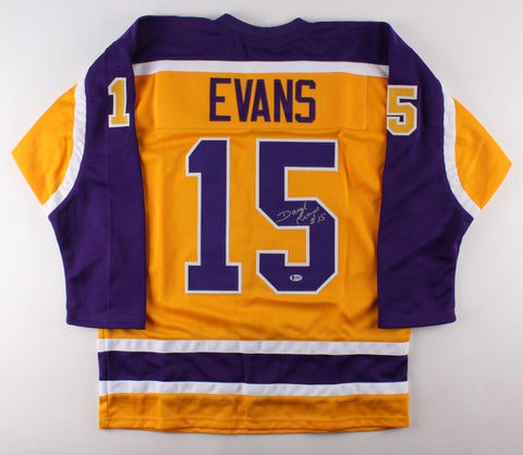 Daryl Evans Signed Los Angeles Kings Jersey (Beckett COA) Voice of the LA Kings
