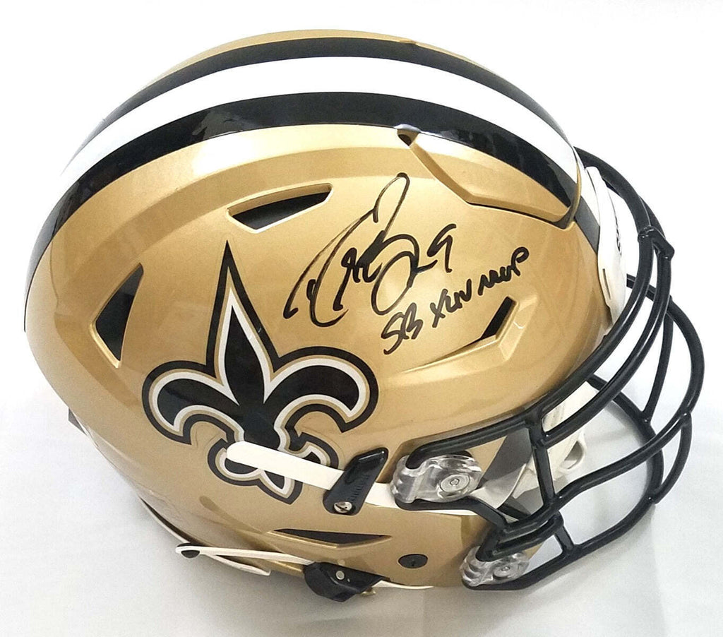 brees speedflex helmet Drew Brees Signed New Orleans Saints Riddell Speed Flex Helmet Beckett – Super Sports Center