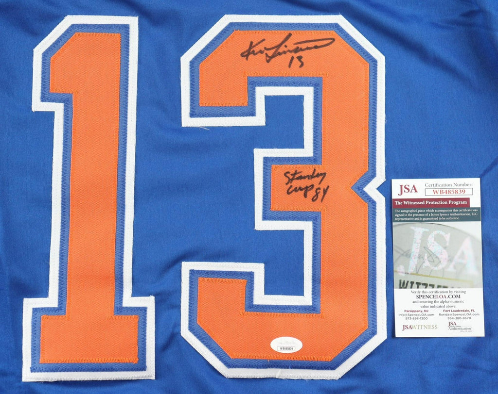 Ken Linseman Signed Edmonton Oilers Jersey Inscribed 