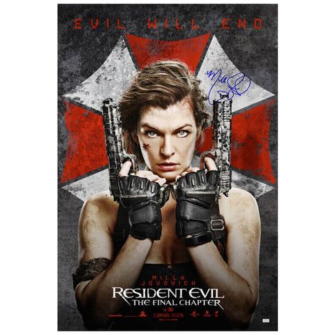 Milla Jovovich Autographed 2016 Resident Evil Final Chapter 27x40 Movie Poster