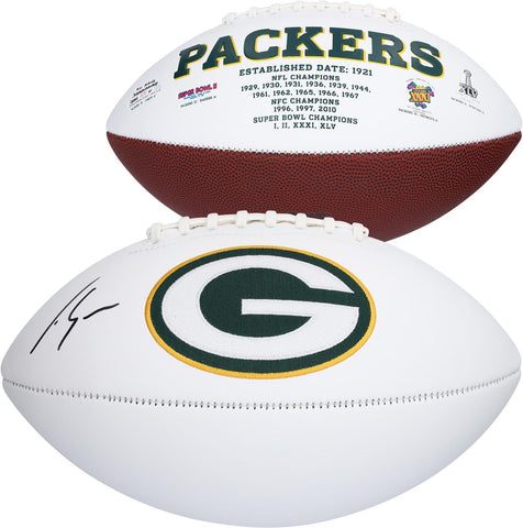 Luke Musgrave Green Bay Packers Autographed White Panel Football