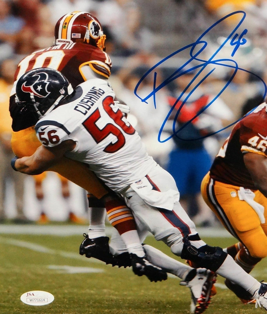 Brian Cushing Autographed 8x10 Tackling Griffin Photo- JSA W