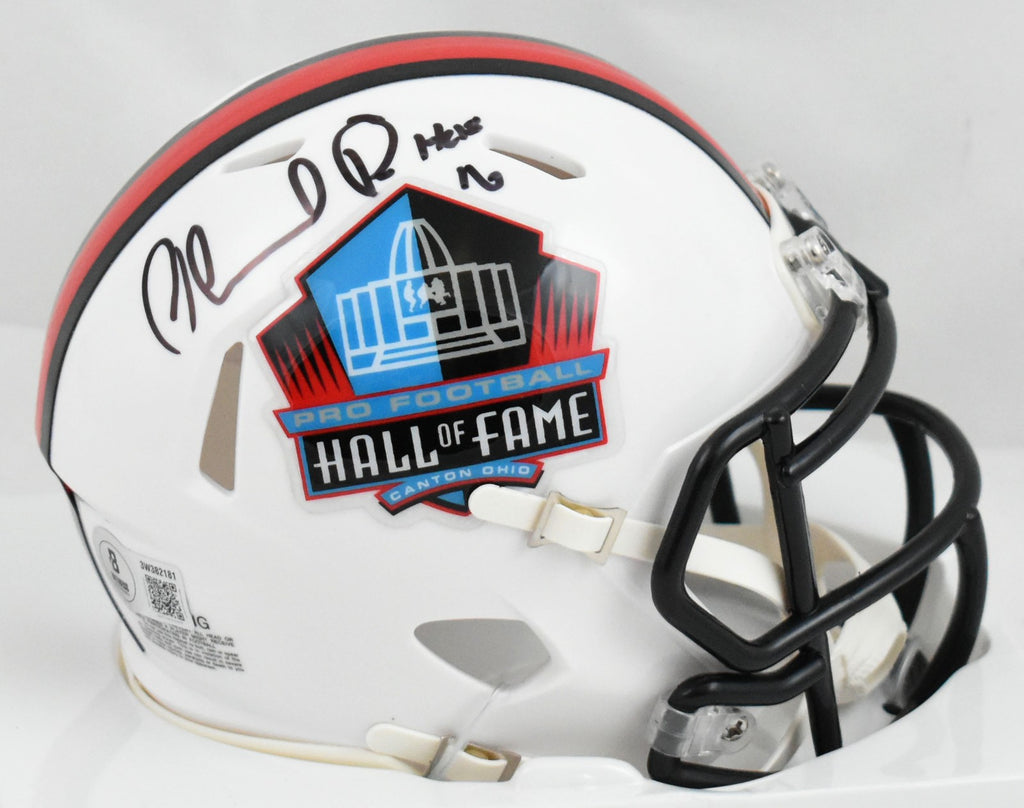 autograph football helmets Riddell Miami Hurricanes Student Athlete #61 Francis Mauigoa Autographed White Mini Helmet evident hologram from Fanatics Authentic Jameis Winston Autographed New Orleans