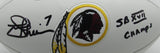 Joe Theismann Autographed/Inscribed Redskins Logo Football Beckett 177256