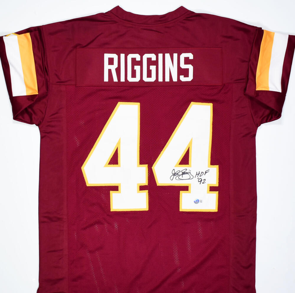 John Riggins Autographed Maroon Pro Style Jersey w/ HOF- Beckett W