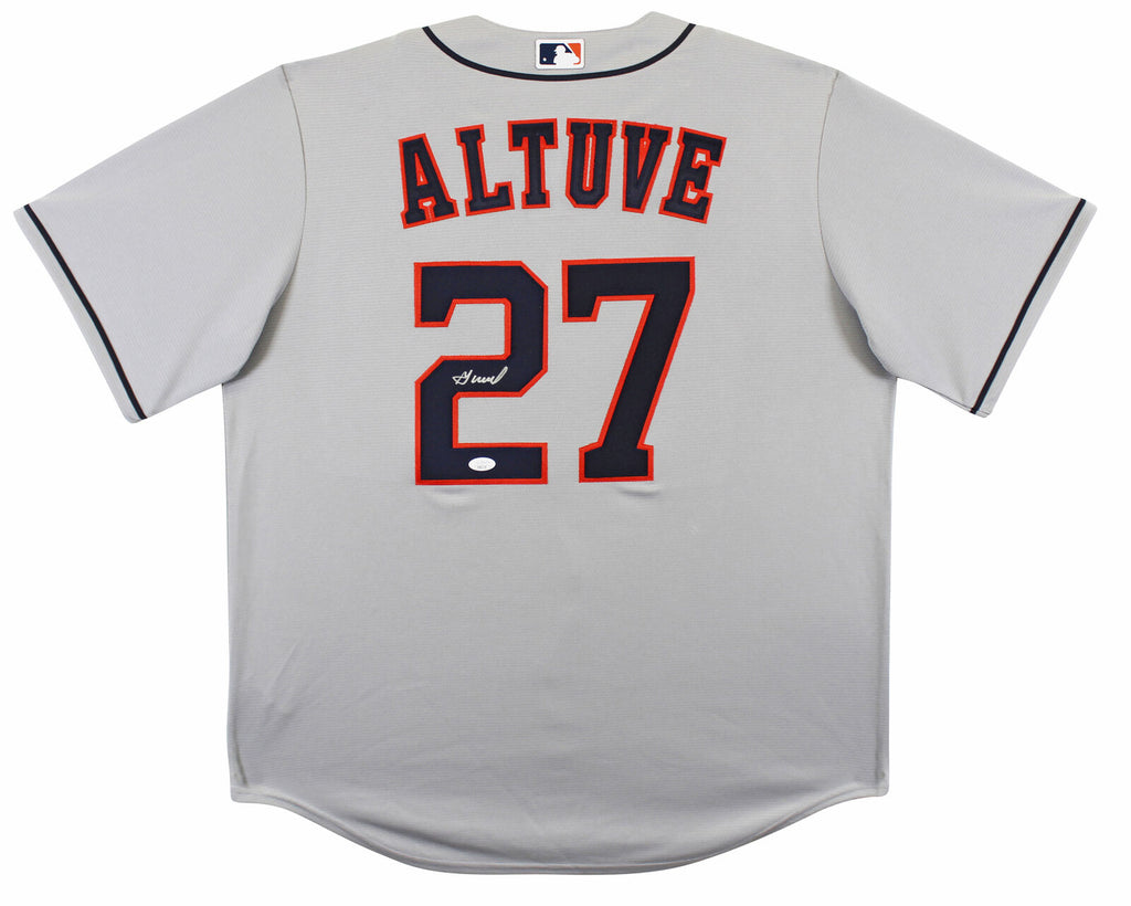 Astros Jose Altuve Authentic Signed Grey Nike Jersey Autographed